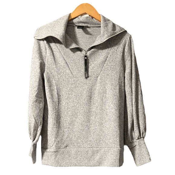 NWT Parker & Quinn 1/4 Zip Pullover Gray Sweater Size Small - Picture 1 of 7